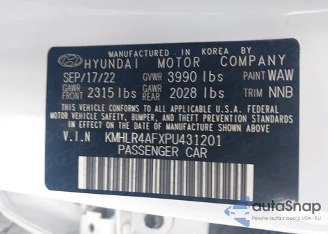 2023 Hyundai Elantra N Line z USA, uszkodzony, nr VIN KMHLR4AFXPU431201